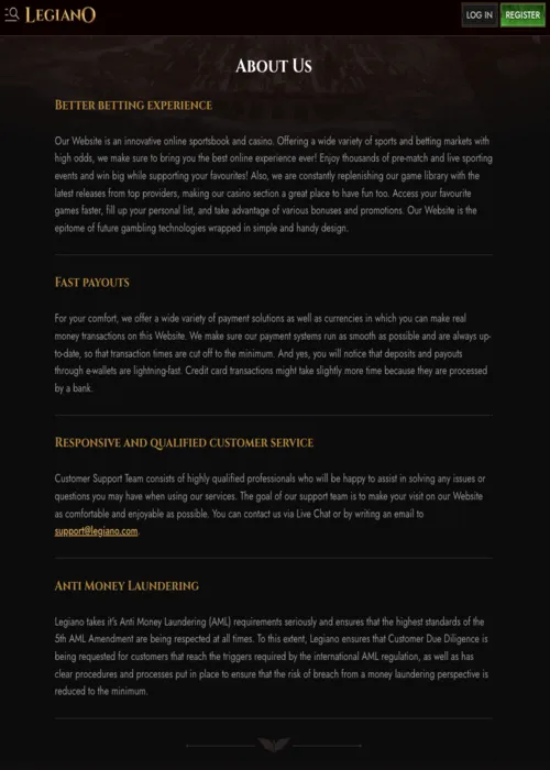 Mobile App Software Download Legiano Casino